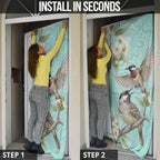 Australia Red Wattlebird Door Cover Eucalyptus Alba Indigenous Art - Aussie Hoodie
