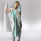 Australia Red Wattlebird Hooded Blanket Eucalyptus Alba Indigenous Art - Aussie Hoodie