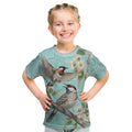 Australia Red Wattlebird Kid T Shirt Eucalyptus Alba Indigenous Art - Aussie Hoodie
