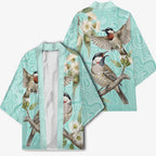 Australia Red Wattlebird Kimono Eucalyptus Alba Indigenous Art - Aussie Hoodie