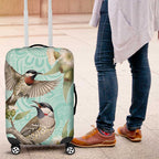 Australia Red Wattlebird Luggage Cover Eucalyptus Alba Indigenous Art - Aussie Hoodie