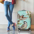 Australia Red Wattlebird Luggage Cover Eucalyptus Alba Indigenous Art - Aussie Hoodie