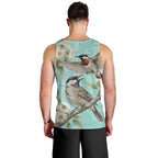 Australia Red Wattlebird Men Tank Top Eucalyptus Alba Indigenous Art - Aussie Hoodie