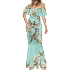 Australia Red Wattlebird Mermaid Dress Eucalyptus Alba Indigenous Art - Aussie Hoodie