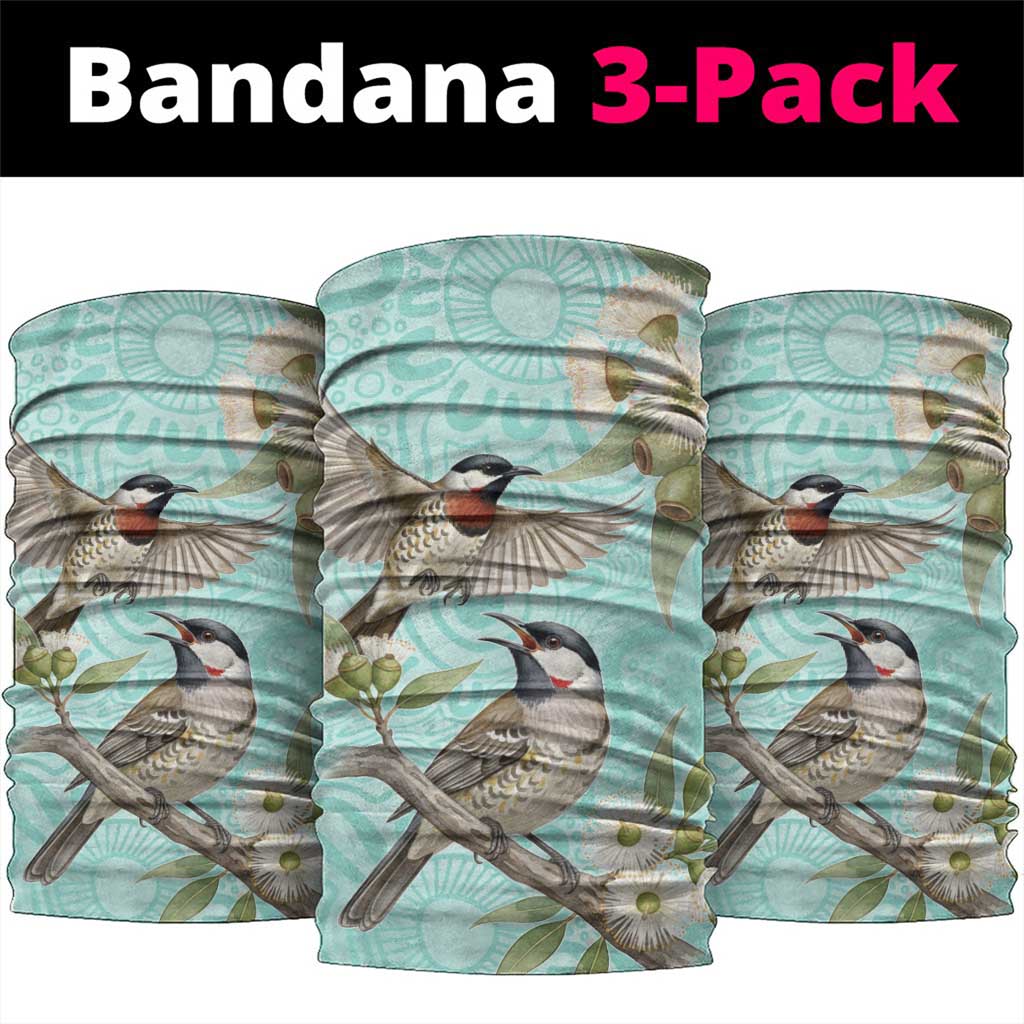 Australia Red Wattlebird Neck Gaiter Eucalyptus Alba Indigenous Art - Aussie Hoodie