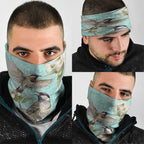 Australia Red Wattlebird Neck Gaiter Eucalyptus Alba Indigenous Art - Aussie Hoodie