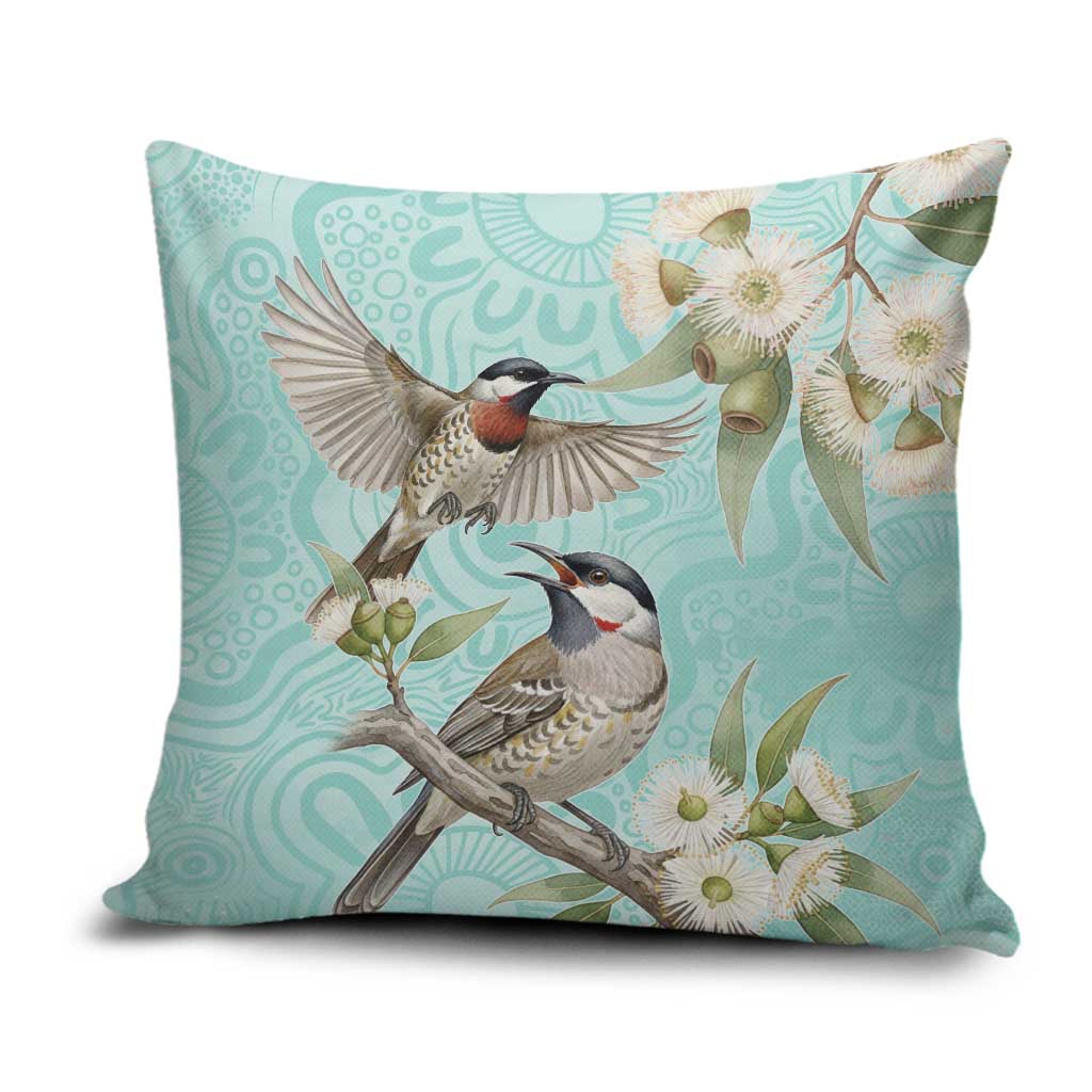 Australia Red Wattlebird Pillow Cover Eucalyptus Alba Indigenous Art - Aussie Hoodie