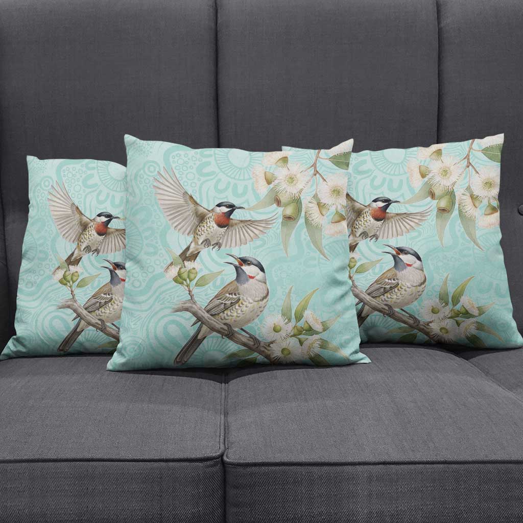 Australia Red Wattlebird Pillow Cover Eucalyptus Alba Indigenous Art - Aussie Hoodie