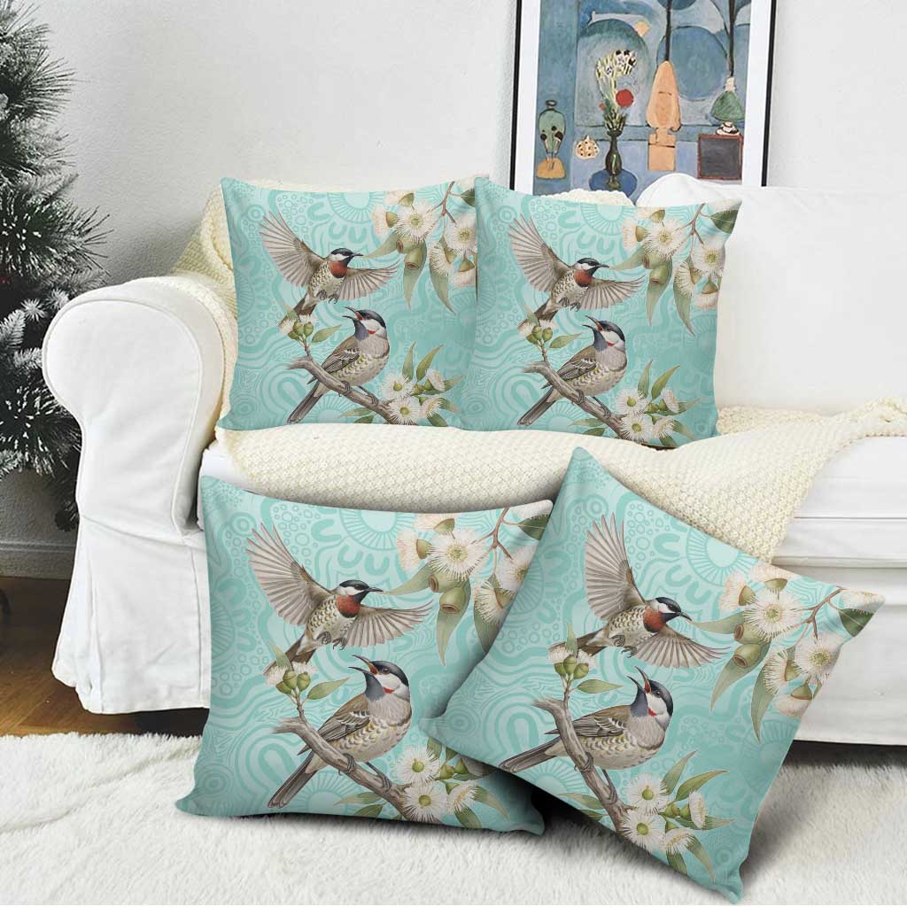 Australia Red Wattlebird Pillow Cover Eucalyptus Alba Indigenous Art - Aussie Hoodie