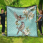 Australia Red Wattlebird Quilt Eucalyptus Alba Indigenous Art - Aussie Hoodie