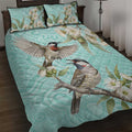 Australia Red Wattlebird Quilt Bed Set Eucalyptus Alba Indigenous Art - Aussie Hoodie
