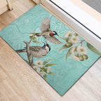 Australia Red Wattlebird Rubber Doormat Eucalyptus Alba Indigenous Art - Aussie Hoodie