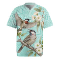 Australia Red Wattlebird Rugby Jersey Eucalyptus Alba Indigenous Art - Aussie Hoodie