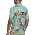 Australia Red Wattlebird Rugby Jersey Eucalyptus Alba Indigenous Art - Aussie Hoodie