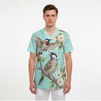 Australia Red Wattlebird Scrub Top Eucalyptus Alba Indigenous Art - Aussie Hoodie