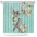 Australia Red Wattlebird Shower Curtain Eucalyptus Alba Indigenous Art - Aussie Hoodie