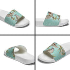 Australia Red Wattlebird Slide Sandals Eucalyptus Alba Indigenous Art - Aussie Hoodie