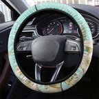 Australia Red Wattlebird Steering Wheel Cover Eucalyptus Alba Indigenous Art - Aussie Hoodie