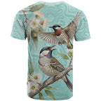 Australia Red Wattlebird T Shirt Eucalyptus Alba Indigenous Art - Aussie Hoodie