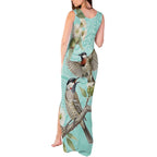 Australia Red Wattlebird Tank Maxi Dress Eucalyptus Alba Indigenous Art - Aussie Hoodie