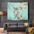 Australia Red Wattlebird Tapestry Eucalyptus Alba Indigenous Art - Aussie Hoodie