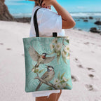 Australia Red Wattlebird Tote Bag Eucalyptus Alba Indigenous Art - Aussie Hoodie