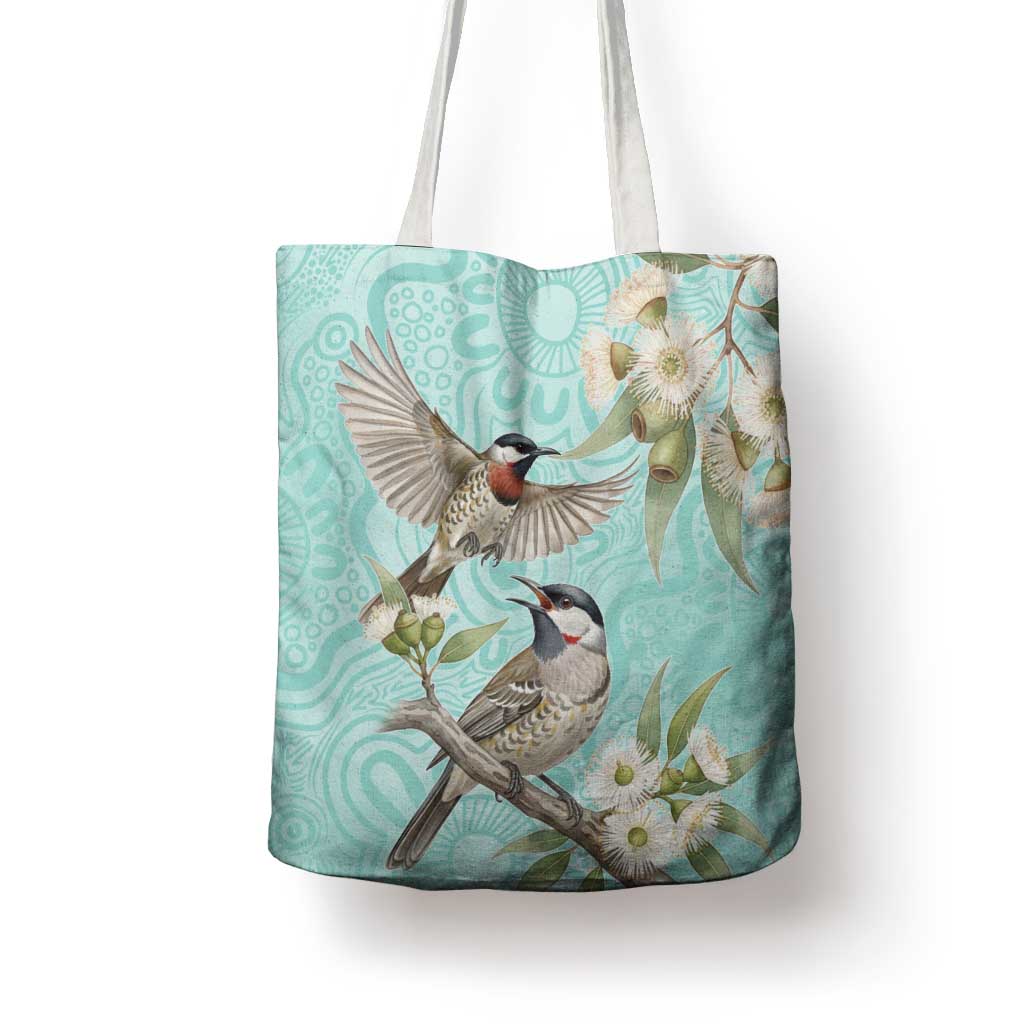 Australia Red Wattlebird Tote Bag Eucalyptus Alba Indigenous Art - Aussie Hoodie