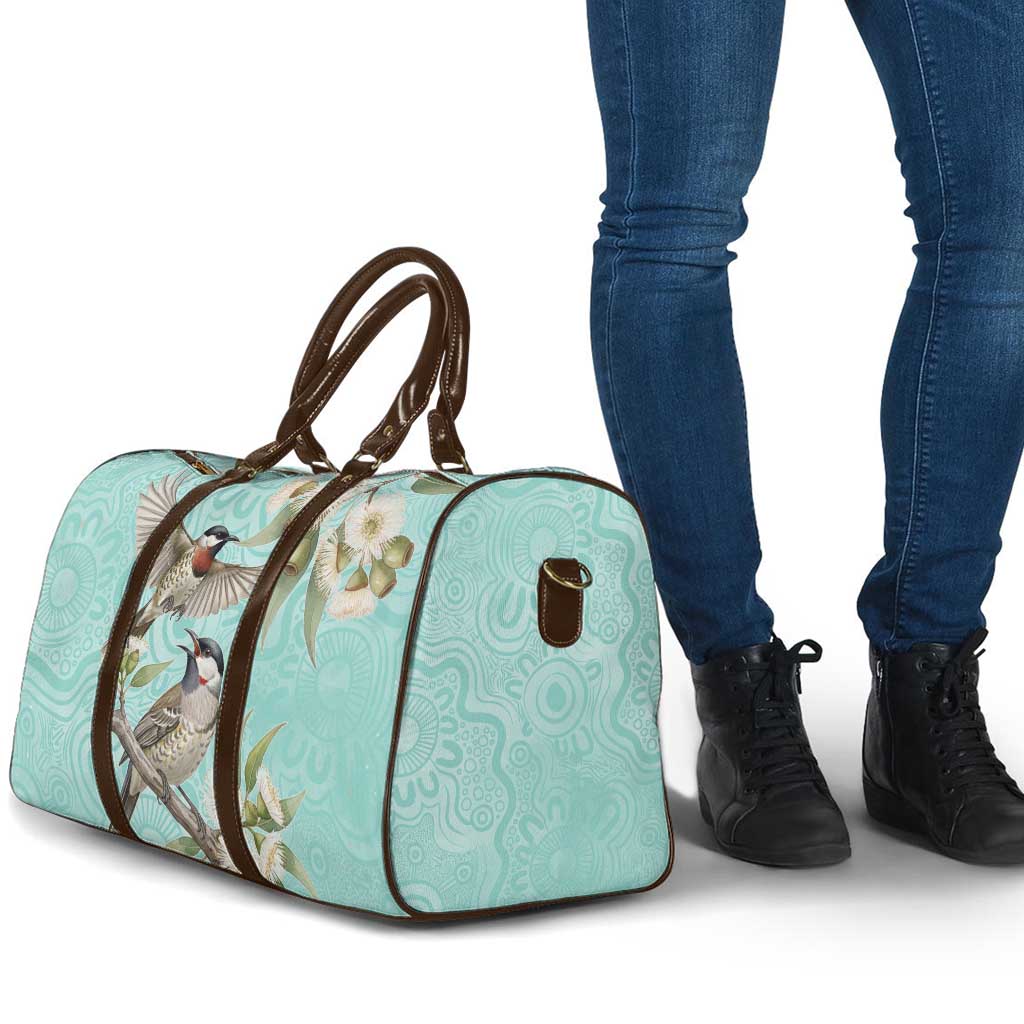 Australia Red Wattlebird Travel Bag Eucalyptus Alba Indigenous Art - Aussie Hoodie