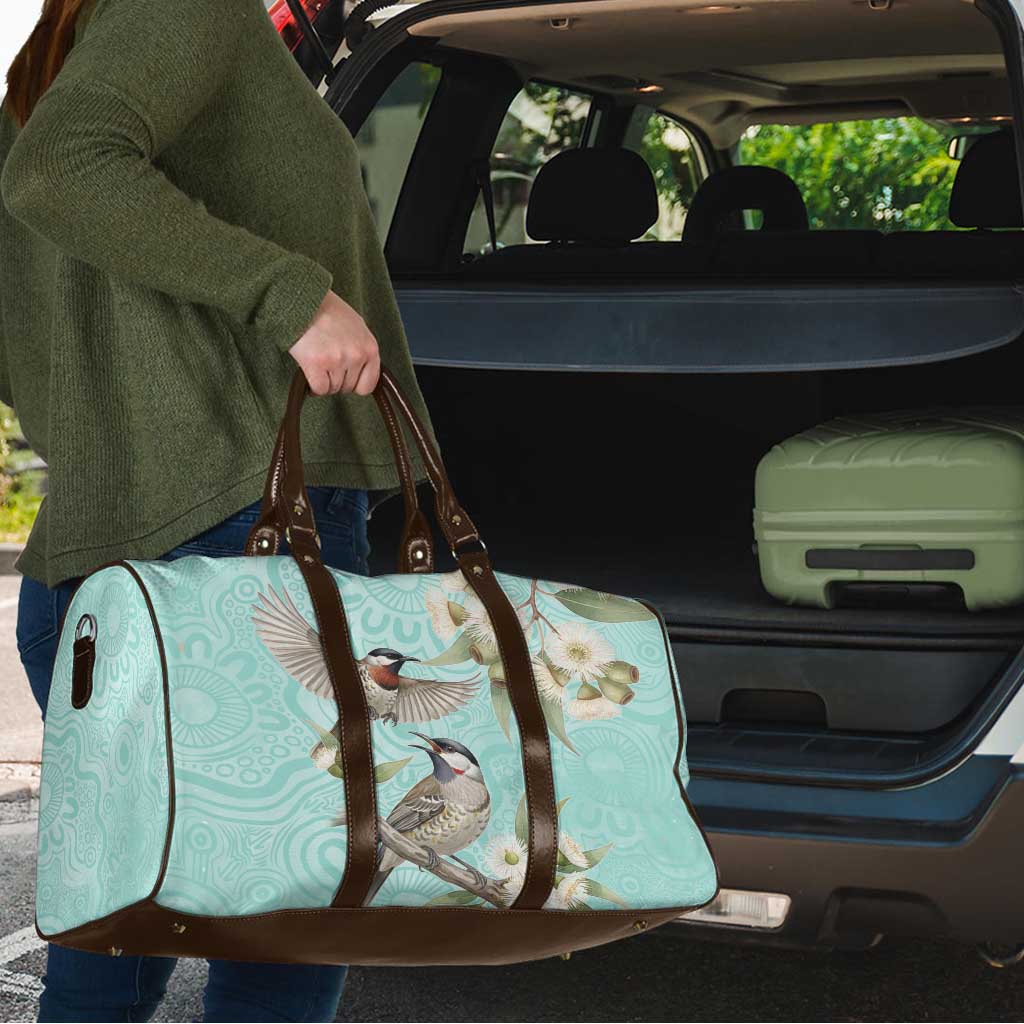 Australia Red Wattlebird Travel Bag Eucalyptus Alba Indigenous Art - Aussie Hoodie
