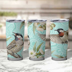 Australia Red Wattlebird Tumbler Cup Eucalyptus Alba Indigenous Art - Aussie Hoodie