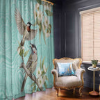 Australia Red Wattlebird Window Curtain Eucalyptus Alba Indigenous Art - Aussie Hoodie
