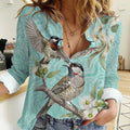 Australia Red Wattlebird Women Casual Shirt Eucalyptus Alba Indigenous Art - Aussie Hoodie