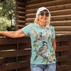 Australia Red Wattlebird Women Polo Shirt Eucalyptus Alba Indigenous Art - Aussie Hoodie