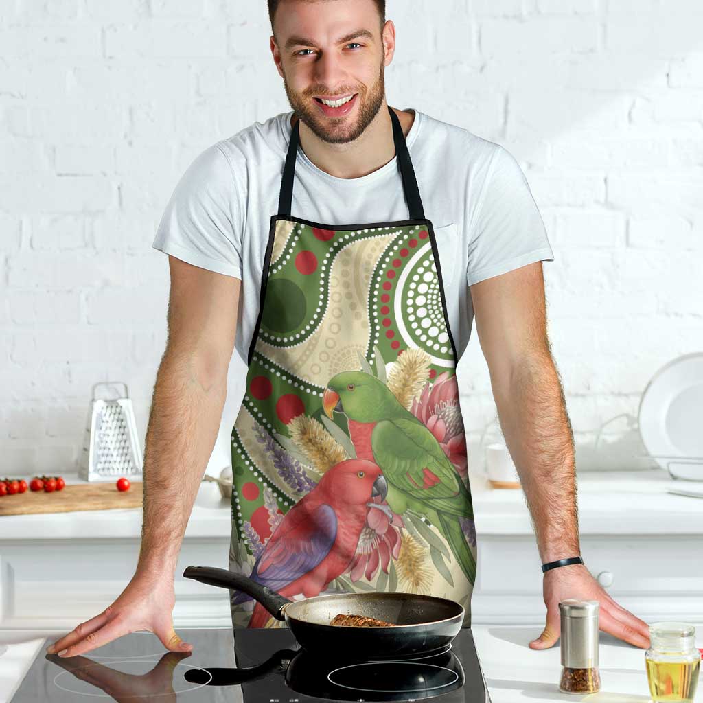Australia Moluccan Eclectus Apron Australian Native Flowers Indigenous Art - Aussie Hoodie