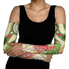 Australia Moluccan Eclectus Arm Sleeves Australian Native Flowers Indigenous Art - Aussie Hoodie
