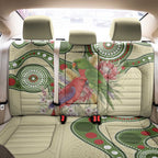 Australia Moluccan Eclectus Back Car Seat Cover Australian Native Flowers Indigenous Art - Aussie Hoodie