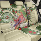 Australia Moluccan Eclectus Back Car Seat Cover Australian Native Flowers Indigenous Art - Aussie Hoodie