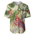 Australia Moluccan Eclectus Baseball Jersey Australian Native Flowers Indigenous Art - Aussie Hoodie