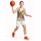 Australia Moluccan Eclectus Basketball Jersey Australian Native Flowers Indigenous Art - Aussie Hoodie