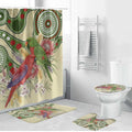 Australia Moluccan Eclectus Bathroom Set Australian Native Flowers Indigenous Art - Aussie Hoodie