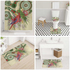 Australia Moluccan Eclectus Bathroom Set Australian Native Flowers Indigenous Art - Aussie Hoodie