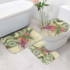 Australia Moluccan Eclectus Bathroom Set Australian Native Flowers Indigenous Art - Aussie Hoodie