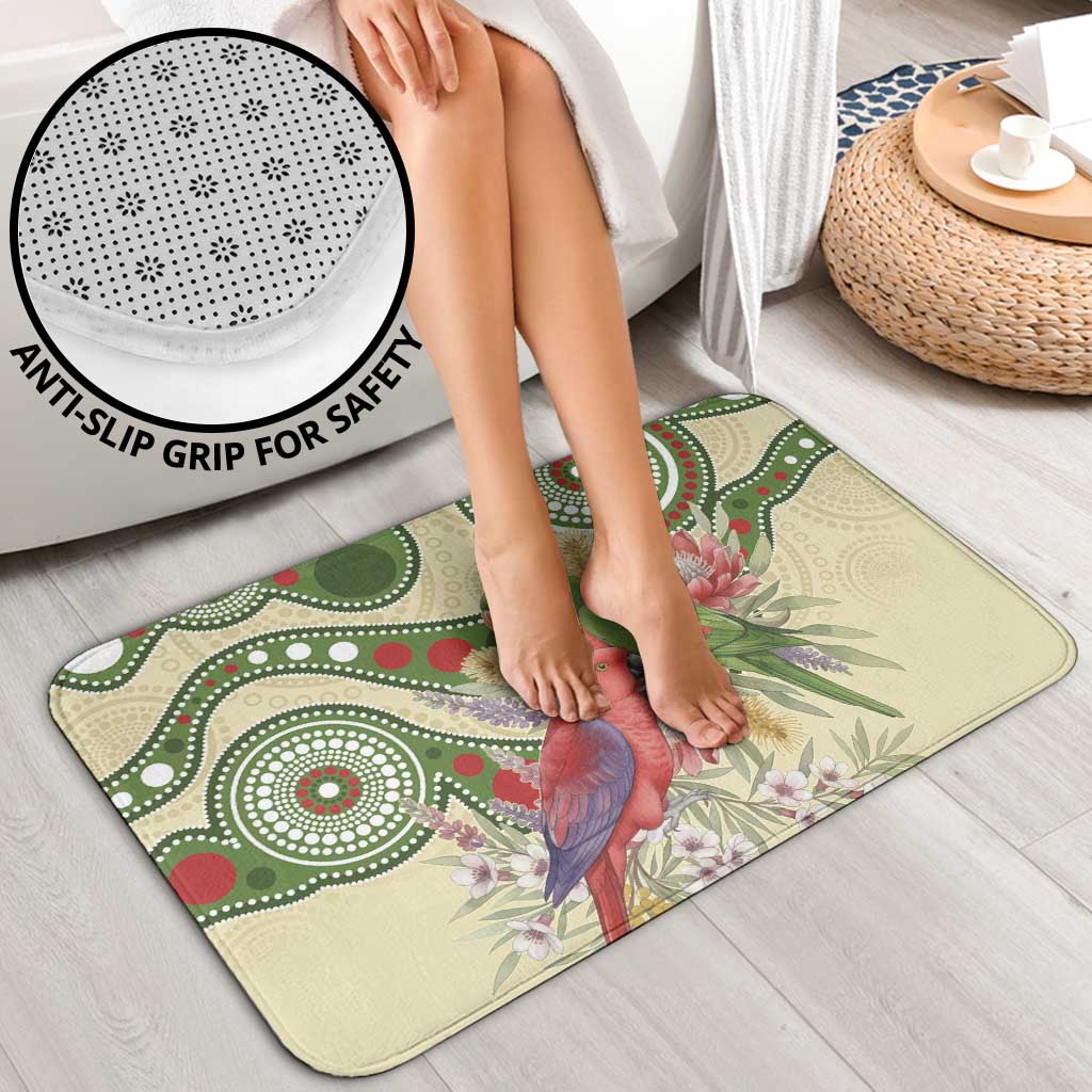 Australia Moluccan Eclectus Bathroom Set Australian Native Flowers Indigenous Art - Aussie Hoodie