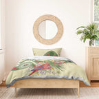 Australia Moluccan Eclectus Bedding Set Australian Native Flowers Indigenous Art - Aussie Hoodie