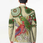 Australia Moluccan Eclectus Blazer Australian Native Flowers Indigenous Art - Aussie Hoodie