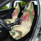 Australia Moluccan Eclectus Car Seat Cover Australian Native Flowers Indigenous Art - Aussie Hoodie