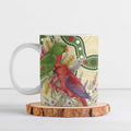 Australia Moluccan Eclectus Ceramic Mug Australian Native Flowers Indigenous Art - Aussie Hoodie