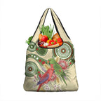 Australia Moluccan Eclectus Grocery Bag Australian Native Flowers Indigenous Art - Aussie Hoodie