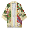 Australia Moluccan Eclectus Kimono Australian Native Flowers Indigenous Art - Aussie Hoodie