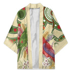Australia Moluccan Eclectus Kimono Australian Native Flowers Indigenous Art - Aussie Hoodie